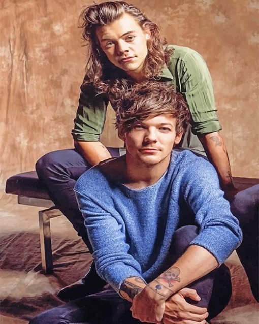 One Direction Harry Styles og Louis Tomlinson – Præmie Mal Efter Tal Kit - Denmark