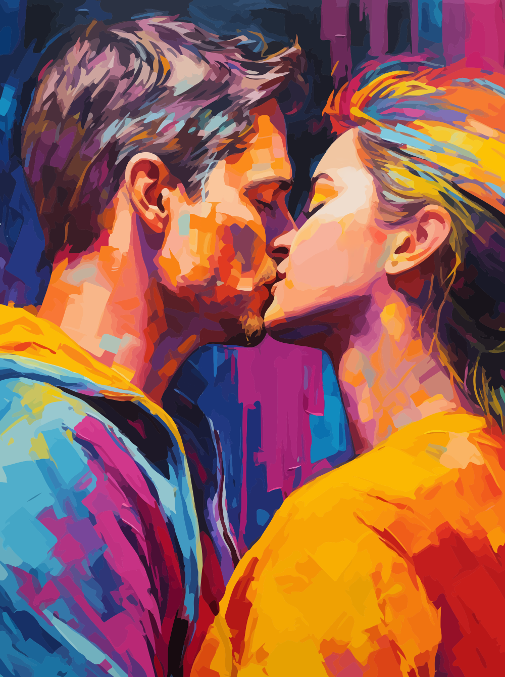 Passionate Kiss – Præmie Mal Efter Tal Kit - Denmark