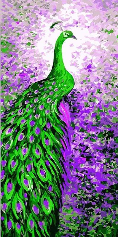 Peacock Purple Green – Præmie Mal Efter Tal Kit - Denmark