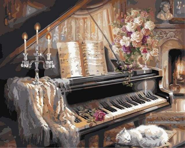 Piano – Præmie Mal Efter Tal Kit - Denmark