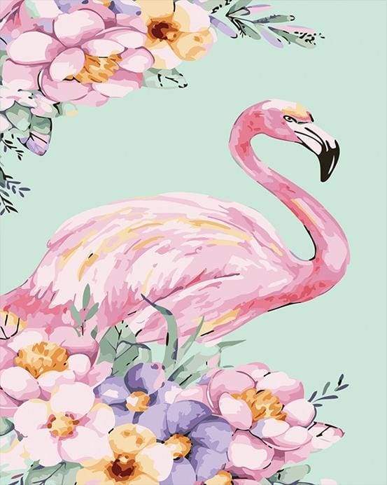 Pink Flamingo – Præmie Mal Efter Tal Kit - Denmark