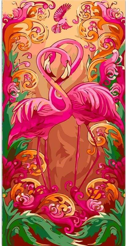 Pink Flamingos – Præmie Mal Efter Tal Kit - Denmark