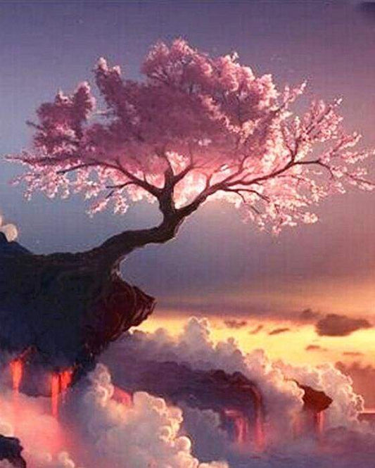 Pink Tree – Præmie Mal Efter Tal Kit - Denmark