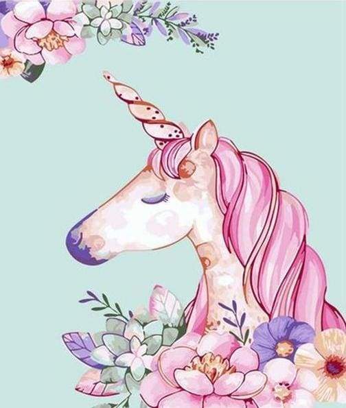 Pink Unicorn – Præmie Mal Efter Tal Kit - Denmark