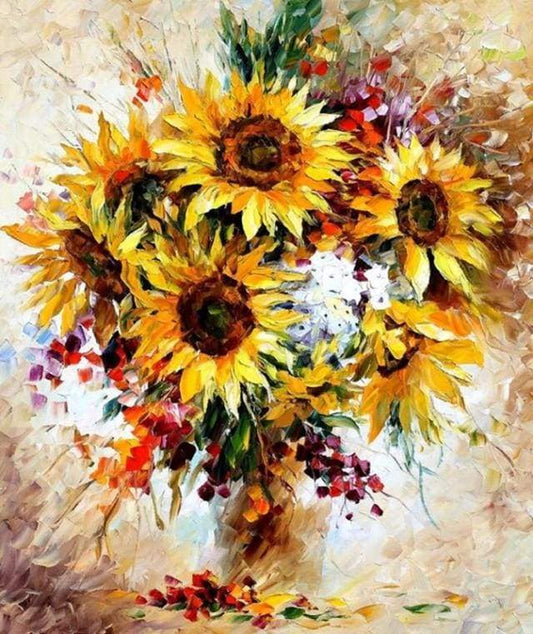 Pretty Sunflowers – Præmie Mal Efter Tal Kit - Denmark