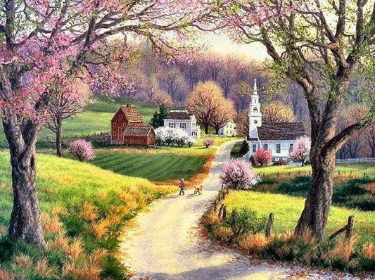 Quiet Garden Path – Præmie Mal Efter Tal Kit - Denmark