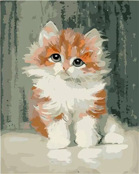 Sad Cat – Præmie Mal Efter Tal Kit - Denmark