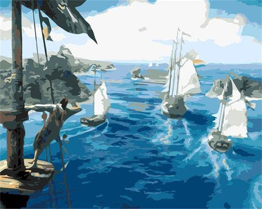 Sailing over The Sea – Præmie Mal Efter Tal Kit - Denmark