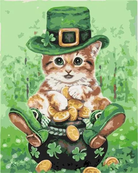 Saint Patrick Kat – Præmie Mal Efter Tal Kit - Denmark