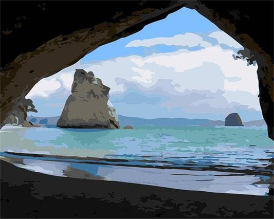 Sea Cave – Præmie Mal Efter Tal Kit - Denmark