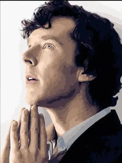 Sherlock Holmes – Præmie Mal Efter Tal Kit - 30x40cm / No Frame - Denmark