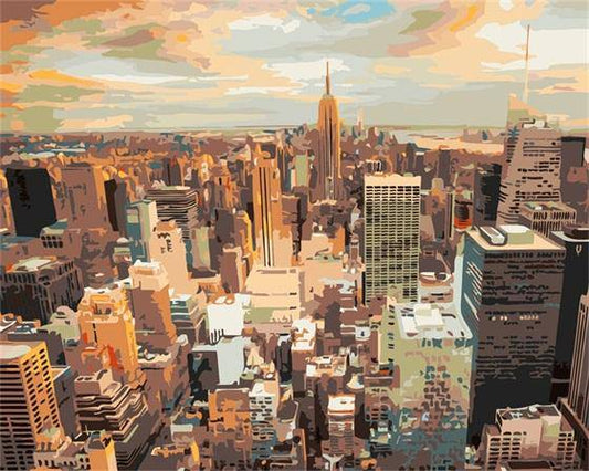 Sky View City – Præmie Mal Efter Tal Kit - Denmark