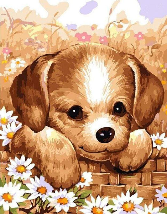 Small Puppy – Præmie Mal Efter Tal Kit - Denmark