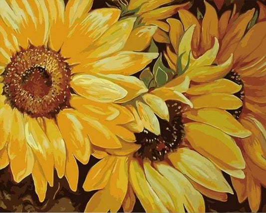 Solblomst i Fuld Blomst – Præmie Mal Efter Tal Kit - Denmark