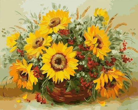 Solblomster og Blomster – Præmie Mal Efter Tal Kit - Denmark