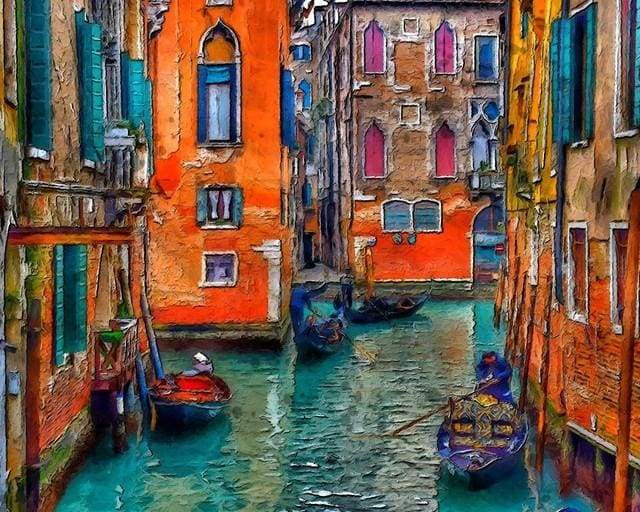 Somewhere i Skønne Venedig – Præmie Mal Efter Tal Kit - Denmark