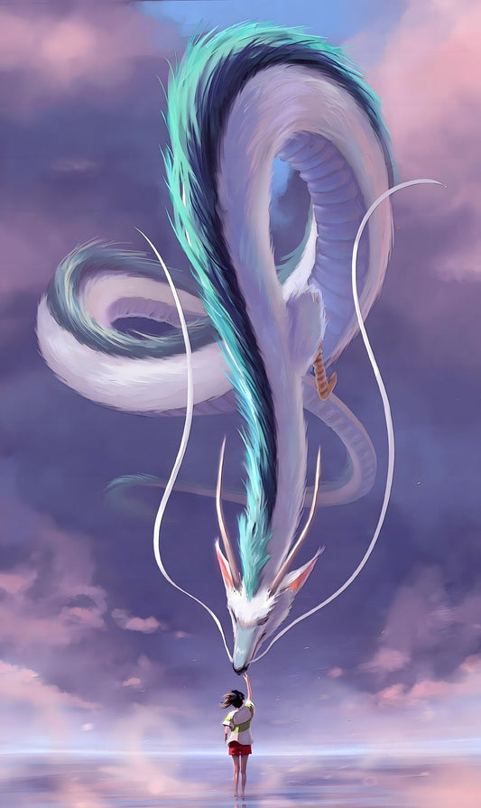 Spirited Away Chihiro og Haku – Præmie Mal Efter Tal Kit - Denmark