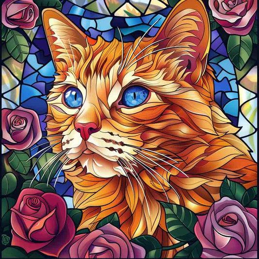 Stained Glass Majesty – Elegant Mal på Tal Kit - Denmark