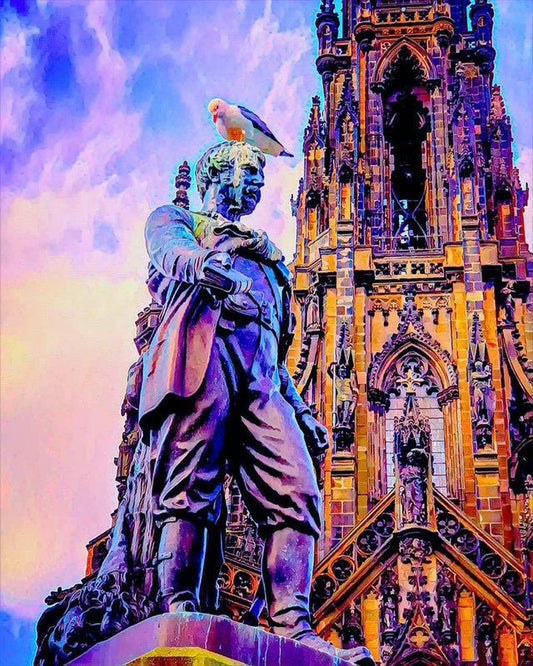 Statue i Edinburgh – Præmie Mal Efter Tal Kit - Denmark