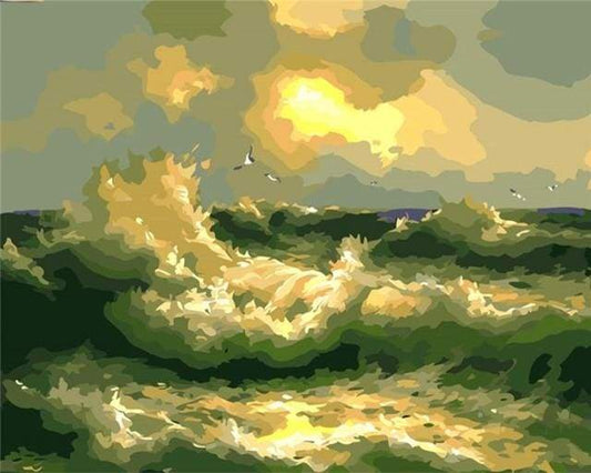 Stormy Sea – Præmie Mal Efter Tal Kit - Denmark