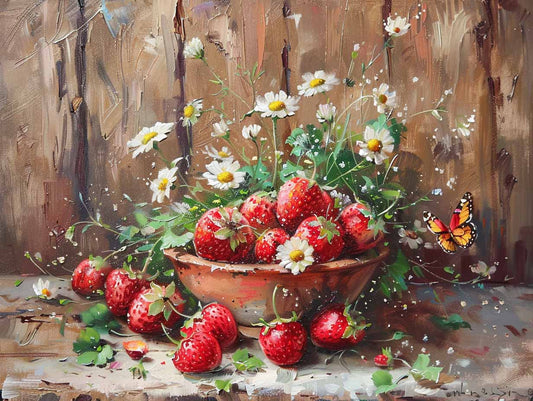 Strawberry Bliss – Maling efter Nummer Sæt - Denmark