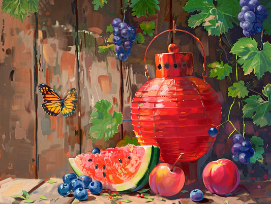 Summer Lanterns – Præmie Mal Efter Tal Kit - Denmark