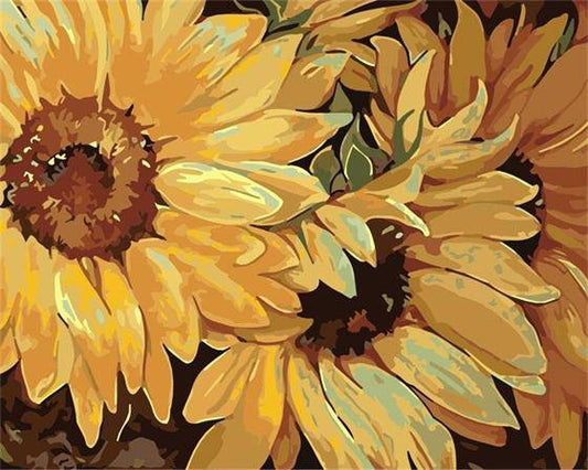 Sun Flowers – Præmie Mal Efter Tal Kit - Denmark