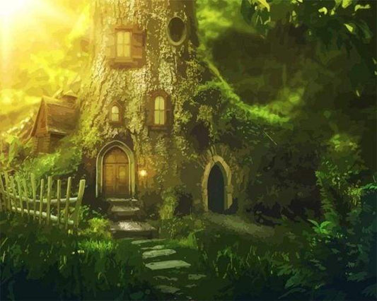 Sunlight Forest – Præmie Mal Efter Tal Kit - Denmark
