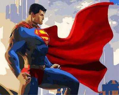 Superman – Præmie Mal Efter Tal Kit - Denmark