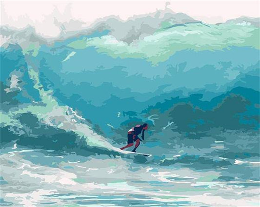 Surfing i Havet – Præmie Mal Efter Tal Kit - Denmark