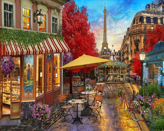 Terrasse i Paris – Præmie Mal Efter Tal Kit - Denmark