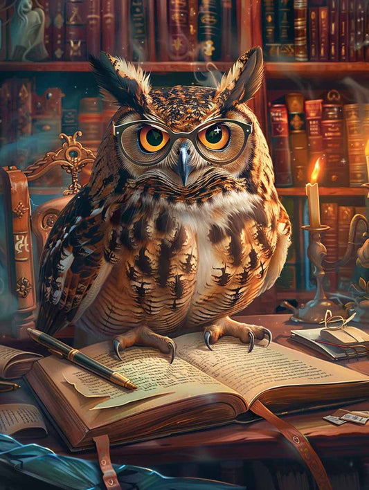 The Scholar Owl – Inspirerende Mal på Tal Kit - Denmark