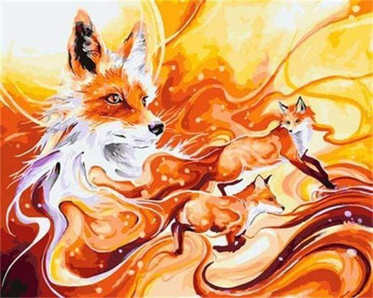 Three Foxes – Præmie Mal Efter Tal Kit - Denmark