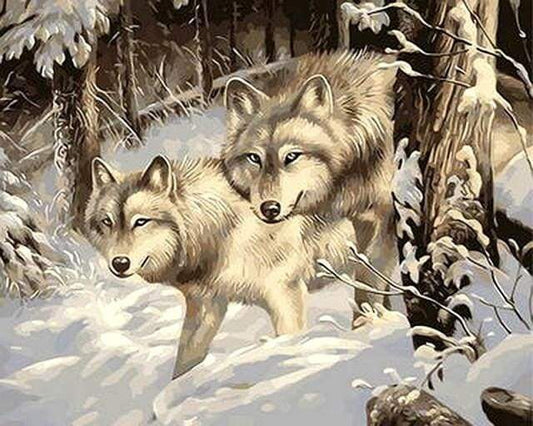 To Wolves i Sneen – Præmie Mal Efter Tal Kit - Denmark
