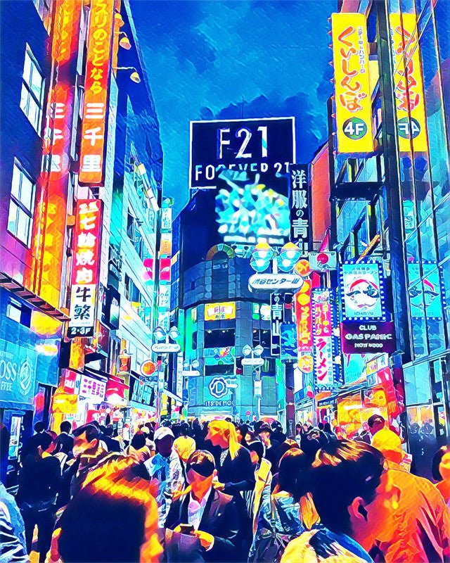 Tokyo Shibuya – Komplet Mal på Tal Kit - Denmark