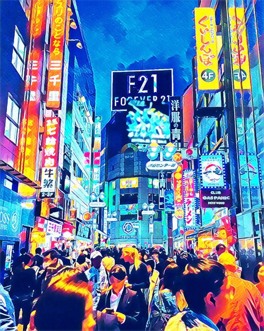 Tokyo Shibuya – Komplet Mal på Tal Kit - Denmark