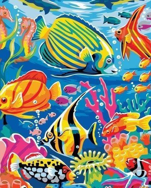Underwater World – Præmie Mal Efter Tal Kit - Denmark