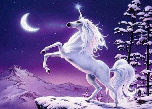 Unicorn og Måne – Præmie Mal Efter Tal Kit - Denmark