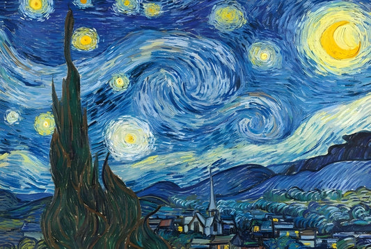 Van Gogh den Stjerneklare Nat – Præmie Mal Efter Tal Kit - Denmark