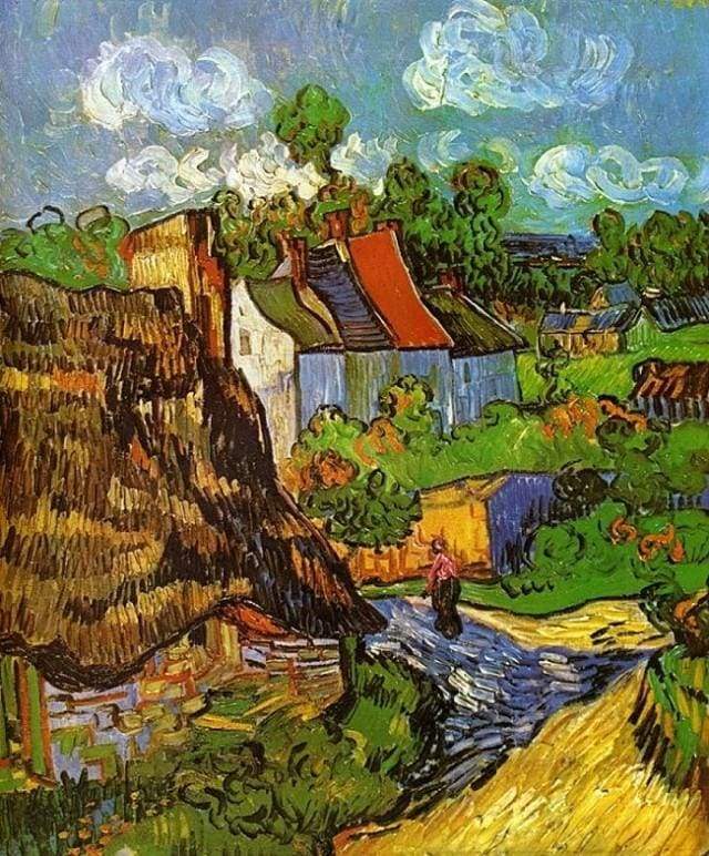 Van Gogh Huse i Auvers – Præmie Mal Efter Tal Kit - Denmark