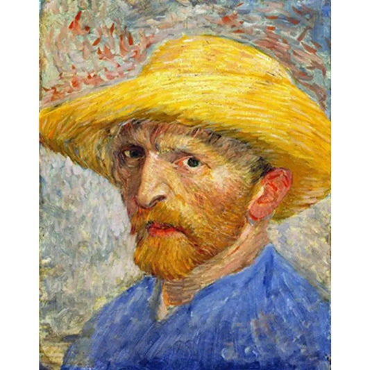 Van Gogh og hans Maleri med Strohatt – Præmie Mal Efter Tal Kit - Denmark