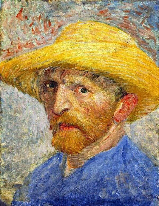 Van Gogh Selvportræt med Stråhat – Præmie Mal Efter Tal Kit - Denmark