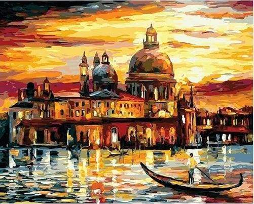 Venice Landskab – Præmie Mal Efter Tal Kit - Denmark