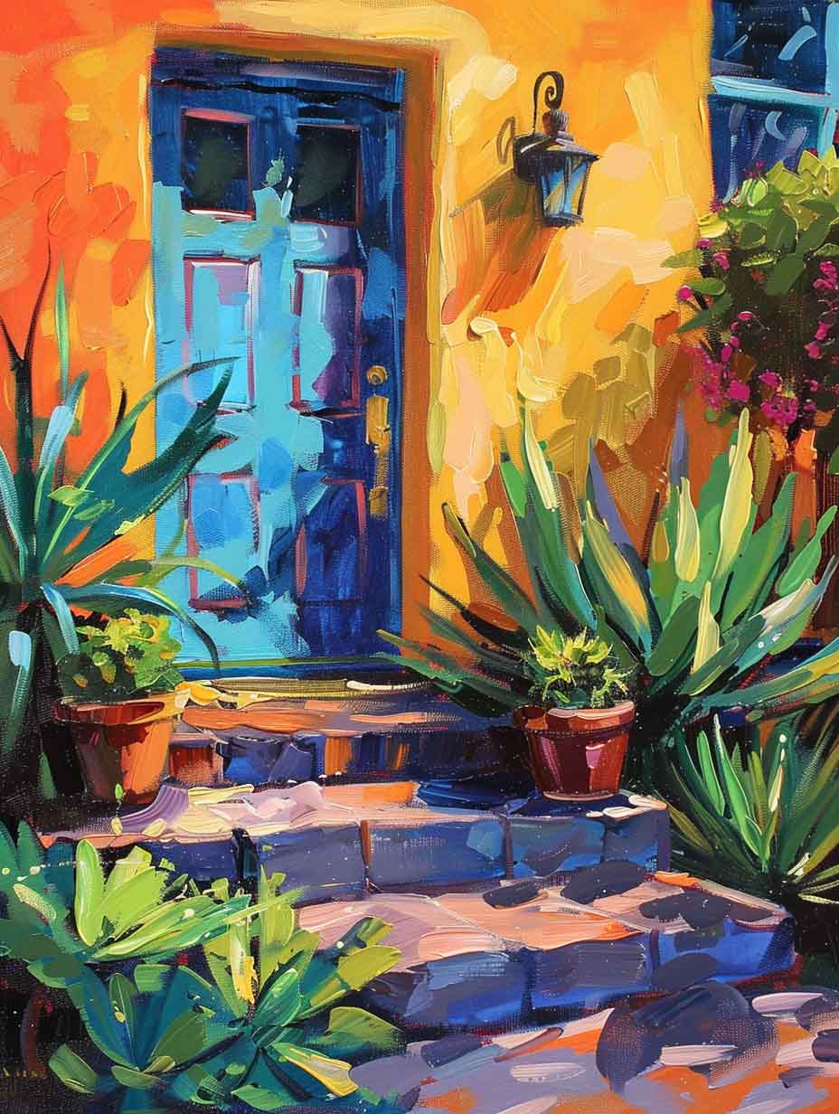 Vibrant Blue Door – Maling efter Tal Kit - Denmark