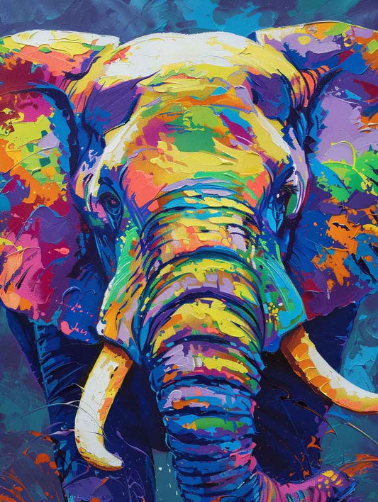Vibrant Elephant – Præmie Mal Efter Tal Kit - Denmark