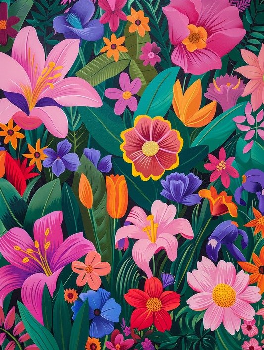 Vibrant Valentine’s Garden – Præmie Mal Efter Tal Kit - Denmark