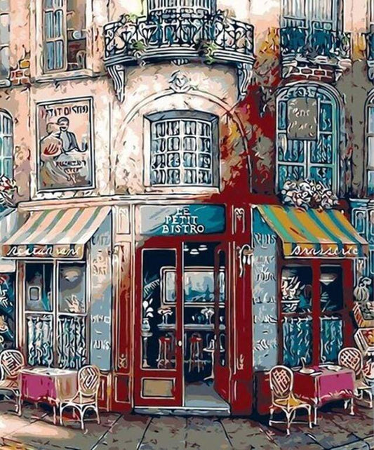 Vintage Bistro – Præmie Mal Efter Tal Kit - Denmark
