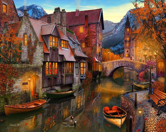 Warm Canals – Præmie Mal Efter Tal Kit - Denmark
