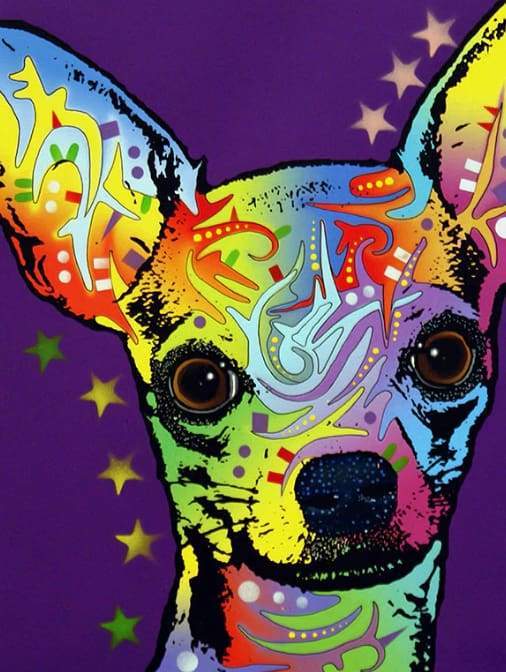 Watercolor dog – Præmie Mal Efter Tal Kit - Denmark