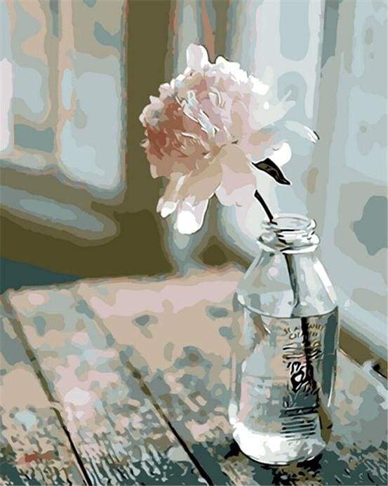 White Flower – Præmie Mal Efter Tal Kit - Denmark